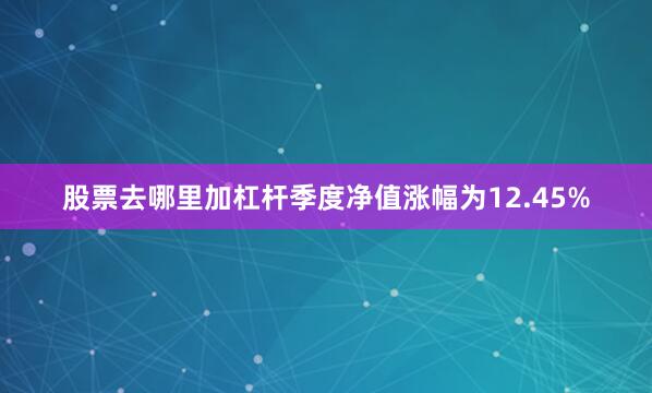股票去哪里加杠杆季度净值涨幅为12.45%