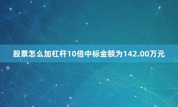 股票怎么加杠杆10倍中标金额为142.00万元