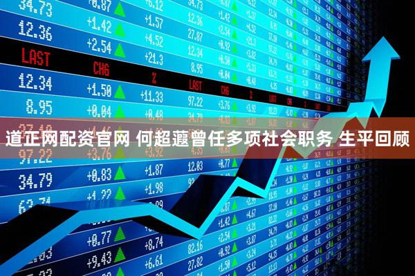 道正网配资官网 何超蕸曾任多项社会职务 生平回顾